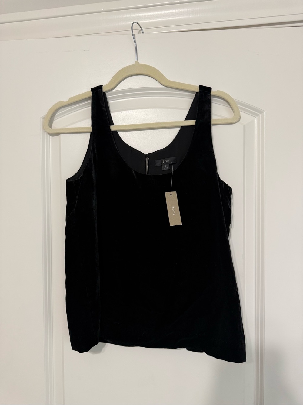J. Crew Black Velvet Tank Top